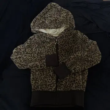 archive 그런지 y2k NowHere 레오파드 퍼 후드티