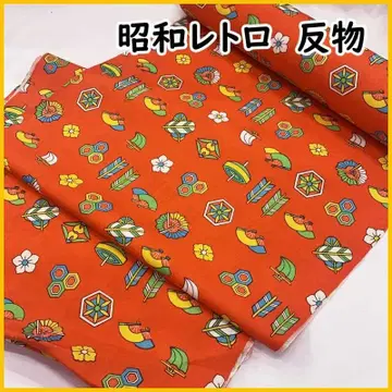 604ml1 쇼와 레트로 코몬 옷감 완구 팽이 부채 화살 리메이크 소재로