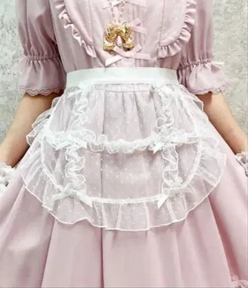 [ axes femme kawaii ] 도트 튤 하프 에이프런 새상품