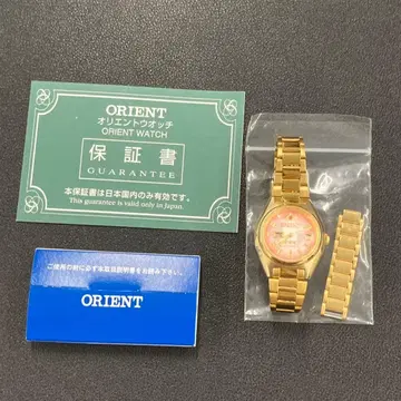 ORIENT 쓰리스타 쿼츠 손목시계 핑크/골드 보증서 포함