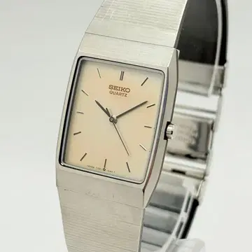 새상품 배터리 SEIKO 남성용 손목시계 스퀘어 실버 블랙 빈티지