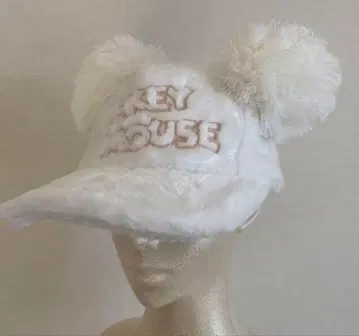 미키 하우스 귀도리 모자 화이트