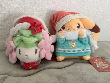 포켓몬 봉제 인형 피카츄와 쉐이미 세트