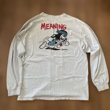 meaning verdy 롱T 화이트 밴딩 white 긴팔 티셔츠