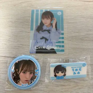 CUTIESTREET 우메다 미유 네임 배지 캔뱃지 클리어 카드