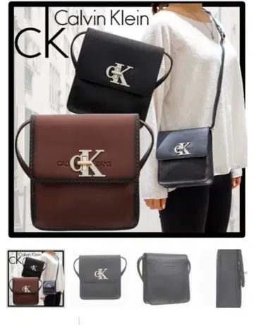 CALVIN KLEIN CK 로고 크로스백