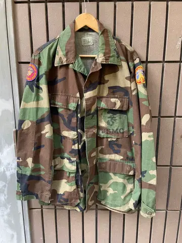미군 미국 해병대 USMC BDU 자켓 카모플라주 스텐실
