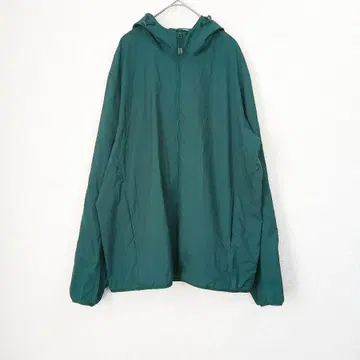 유니클로 포켓터블 UV컷 후드티 XL 그린 윈드 브레이커