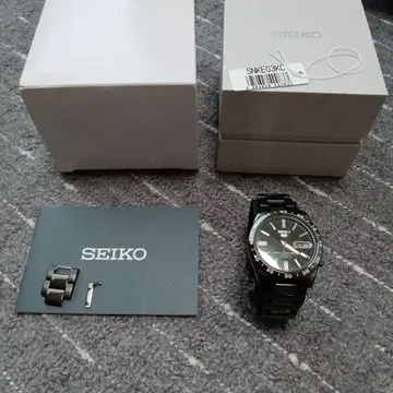 SEIKO5 블랙 번개 자동 와인딩 손목시계 세이코5