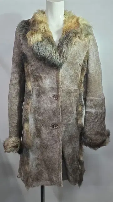 VIAVENETO 브라운 계열 가죽 퍼 아우터 y2k 그런지 y82