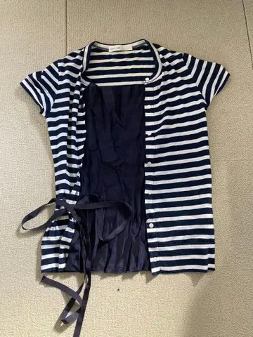 sacai luck 스트라이프 가디건 반팔