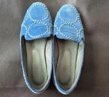 미나 페르호넨 파랑 탬버린 자수 신발