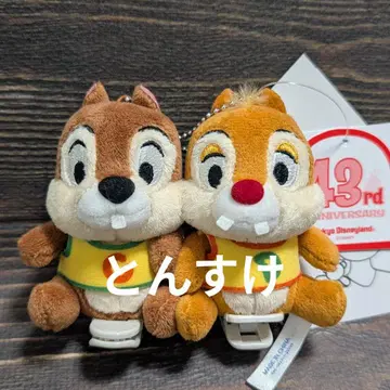 [신출시] 칩 앤 데일 붙이는 봉제 인형 어깨 위 투온타운 43주년