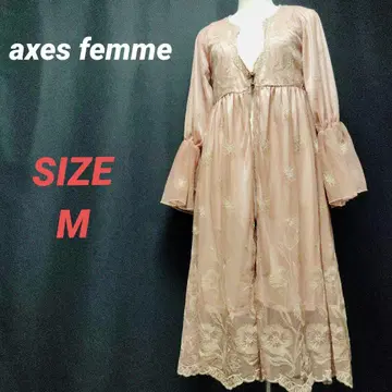 axes femme 엑시즈팜 롱 레이스 가디건 꽃무늬 자수 M