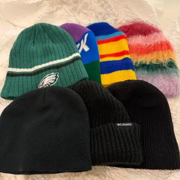 니트 모자 7세트 컬러풀