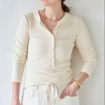 새상품급 CITIZENS of HUMANITY 헨리넥 긴팔 티셔츠