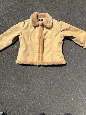 00s 무스탕 코트 보아 자켓 Y2K 한국 그런지 숏 기장