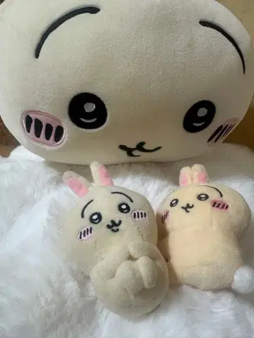 치이카와 토끼 쫀득쫀득 봉제인형 + 가챠가챠 토끼 3종 세트