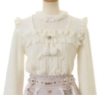 LIZLISA 리즈리사 모헤어 터치 폼폼 니트탑