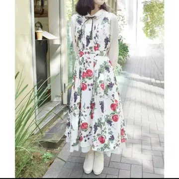 시즈널 후르츠 오버롤 스커트 엑시즈팜 원피스 과일