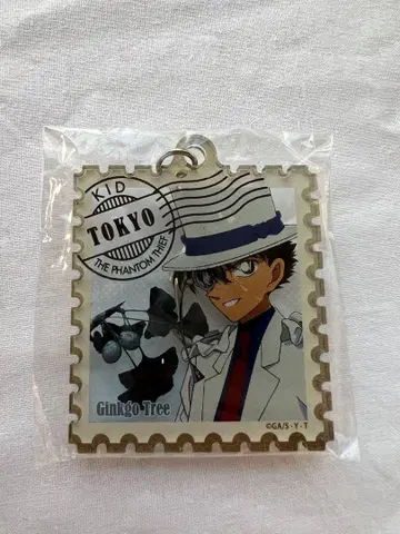 명탐정 코난 괴도 키드 은행잎 아크릴 키링 우표형