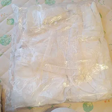 axes femme kawaii 도트 튤 에이프런 화이트