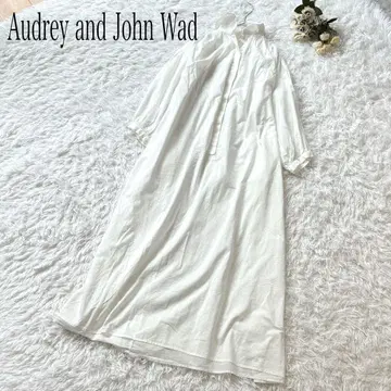 오드리앤존와드 긴팔 셔츠 원피스 코튼 화이트 루즈핏
