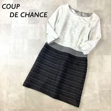 COUP DE CHANCE 절개 원피스 그레이 블랙