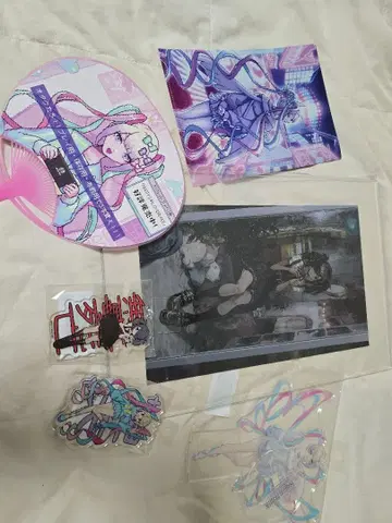 초텐짱 니디가 아메짱 아크릴 스탠드와 부채와 파일 세트!