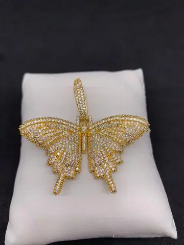지르코니아 골드 나비 파피용 Butterfly 블링블링 목걸이