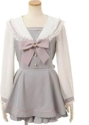 LIZLISA 세일러 카라 셋업 그레이 긴팔