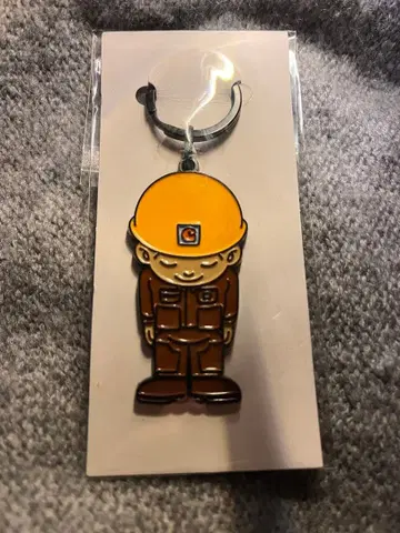 칼하트 옐로우 컬러 헬멧 작업자 키체인