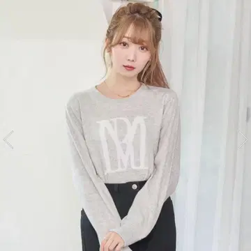 RoseMuse 로제뮤즈 RM 로고 니트 M 그레이