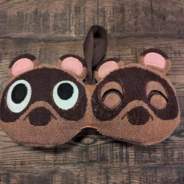 패밀리마트 동물의 숲 타월인 파우치 콩돌이 & 밤돌이