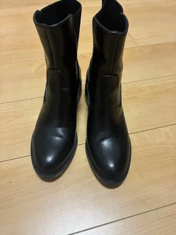 천연 가죽 첼시 부츠