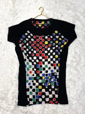 츠모리치사토 도트 무늬 원피스 M 사이즈 일본제 컬러풀 개성파