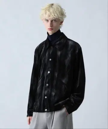 HARE 셰이드 벨루어 셔츠 블루종