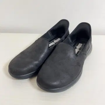 새상품급 스케쳐스 슬립인즈 플렉스 경량 핸즈프리 가죽 블랙