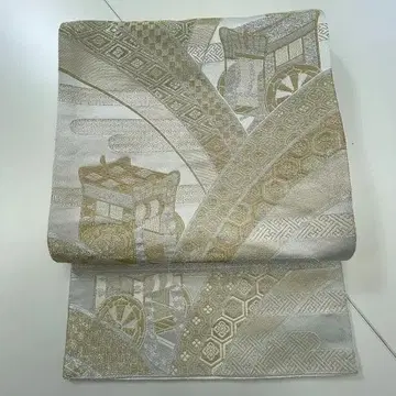 후쿠로 오비 오비 고쇼구루마 고전 문양 금은사 포멀용 0415-13-G