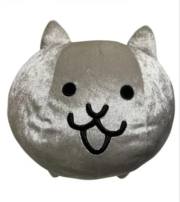 냥코 대전쟁 BIG 봉제 인형 메탈 고양이 은색 고양이 30cm