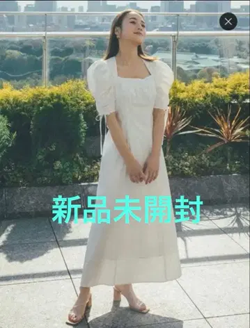 SNIDEL 배리에 파이핑 코르셋 원피스 화이트 0