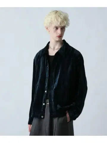 HARE 셰이드 벨루어 셔츠 블루종