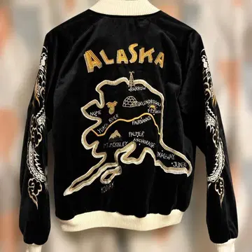 HOUSTON USA 알래스카 일본 한정판 벨벳 스카잔 M