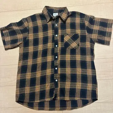 Backers 체크 무늬 옴브레 반팔 셔츠 M 사이즈