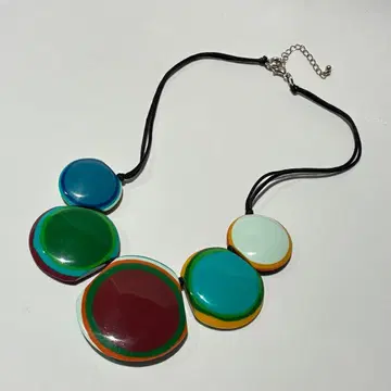 시스카 ZSiSKA 레진 빅 사이즈 목걸이 멀티 컬러 여성용