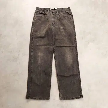 Lee 리 205 W32 블랙 데님 하의 구제 의류 블랙 18570