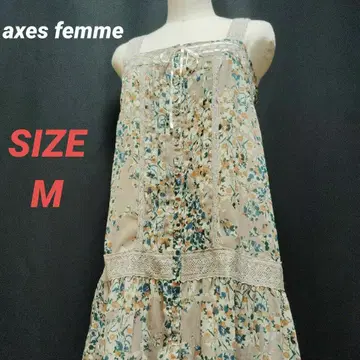 axes femme 엑시즈팜 꽃무늬 튜닉 레이스 올 패턴 베이지