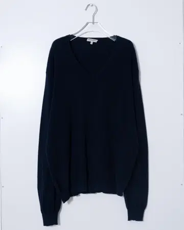 GIORGIO ARMANI vneck cotton knit sweater