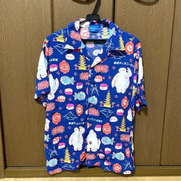 [주름 있음] 도쿄 디즈니 리조트 베이맥스 알로하 셔츠 M~L 사이즈