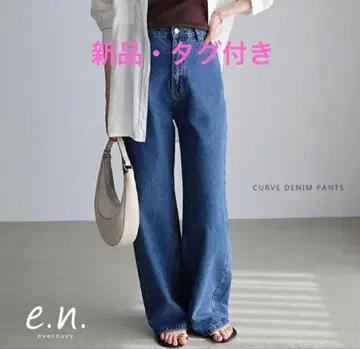 새상품 evernavy 에버네이비 커브 데님 팬츠 미들 워시